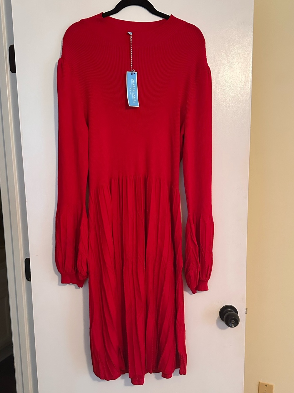 Draper James Red Long Sleeve Sweater Dress NWT